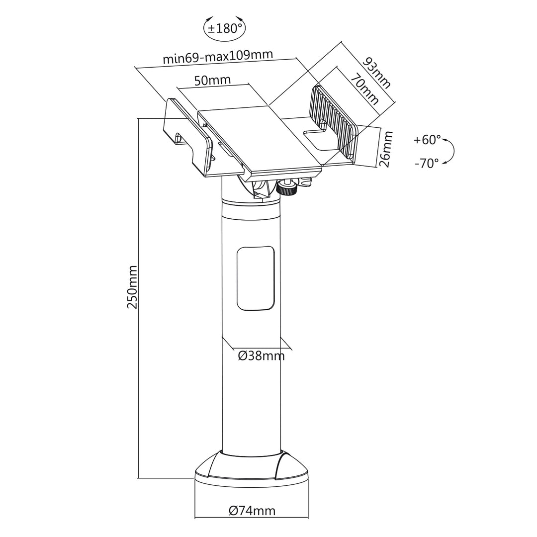 Universal EC-Kartenterminal Halterung Kartenleser-Halterung EFT/POS-Terminal Bargeldlose Verkaufsstelle