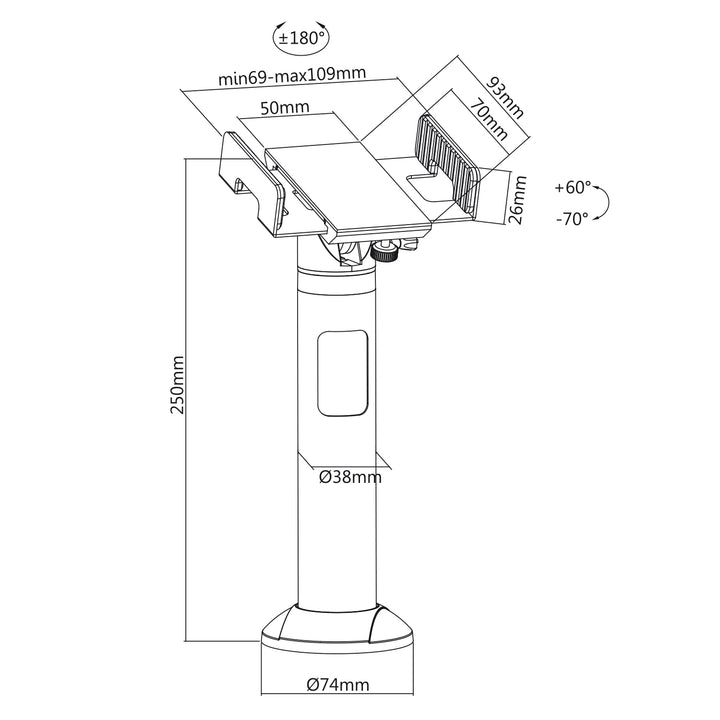 Universal EC-Kartenterminal Halterung Kartenleser-Halterung EFT/POS-Terminal Bargeldlose Verkaufsstelle