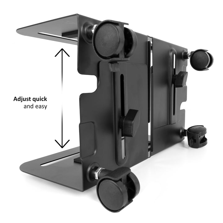 Universal Computer Ständer mit Rollen Mobiler CPU-Ständer Computerwagen bis 10kg Rollwagen PC Desktop