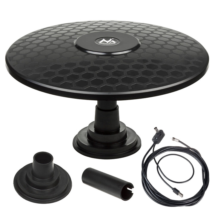 Maclean MCTV-945 Omnidirektionale Antenne Multidirektionale Außenantenne Aktive Fernseher-Antenne (Magnet - USB)