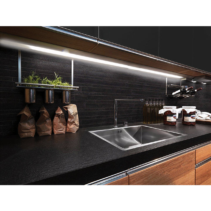 Linear LED Unterbauleuchten mit Fernbedienung Lineare Lichtleiste Timer Helligkeitseinstellung Kaltweiß (2-Module Set)