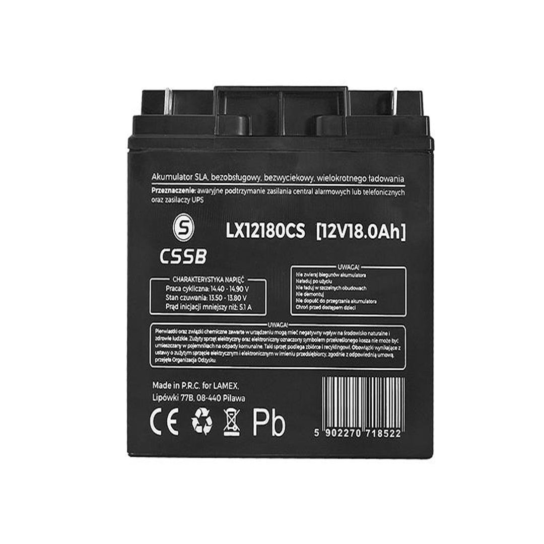 Lamex LX12180 CSSB Elektrolyt Gelakkumulator 12V18.0Ah