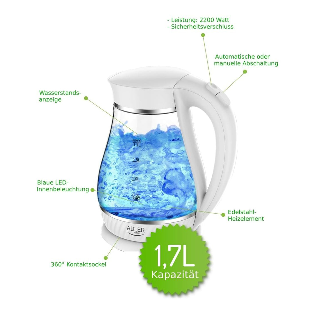 1,7 Liter 2000 Watt LED Innenbeleuchtung weiß Adler