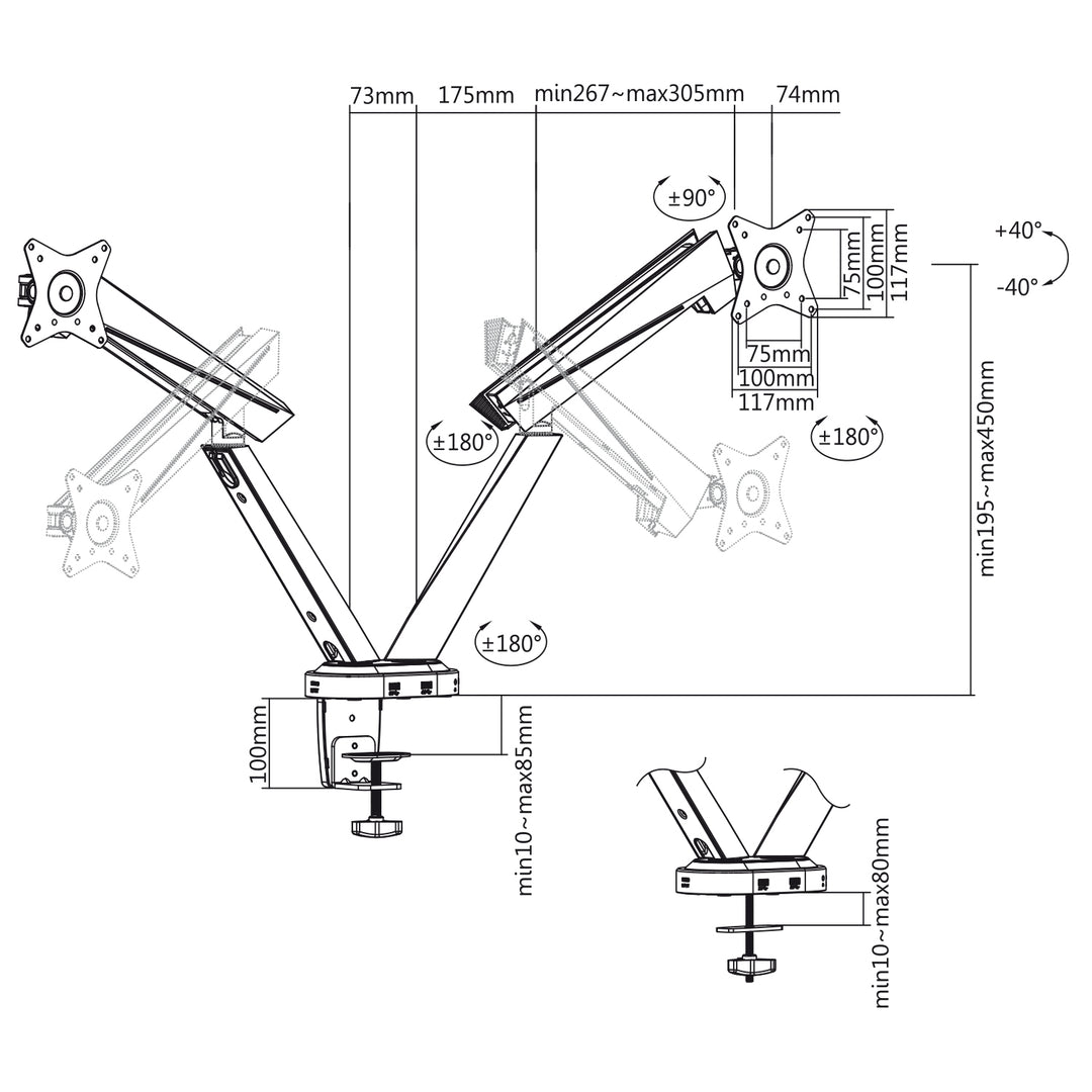 NanoRS RS886 - Full Motion, LED-Beleuchtung und viele PC-Anschlüsse