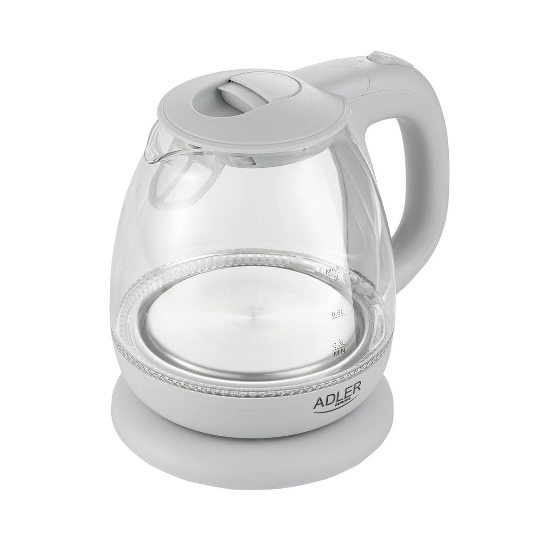 Elektrische LED beleuchteter  Wasserkocher 1.0L Adler AD 1283G