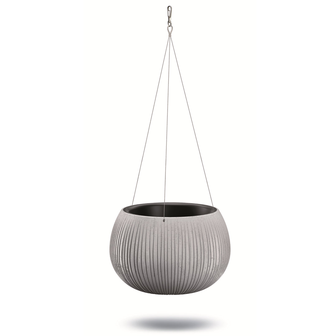 Hängetopf mit Einsatz Beton Bowl WS DKB240WS-422U Grau
