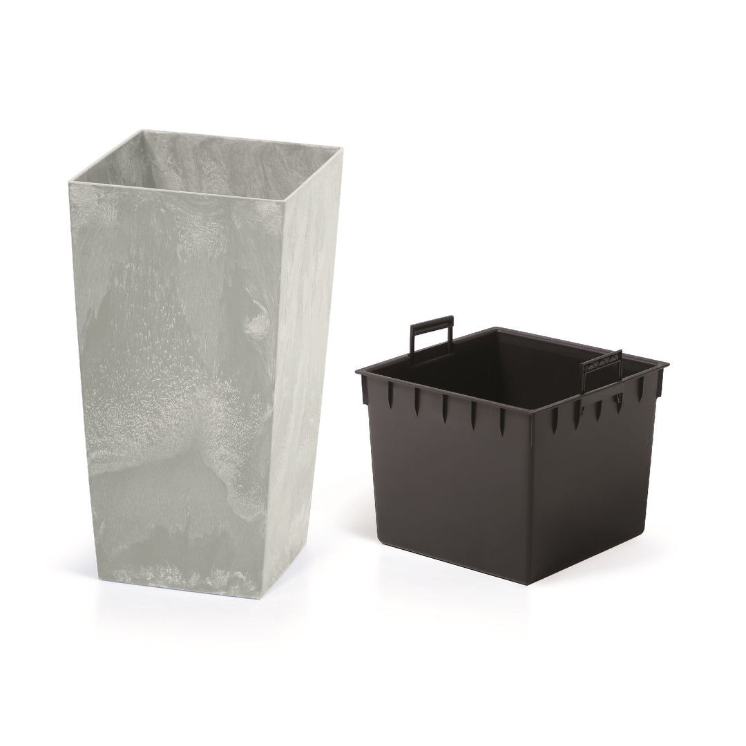 Blumentopf mit Einsatz Urbi Square Beton DURS400B-422U - Farbe und Muster imitieren Beton