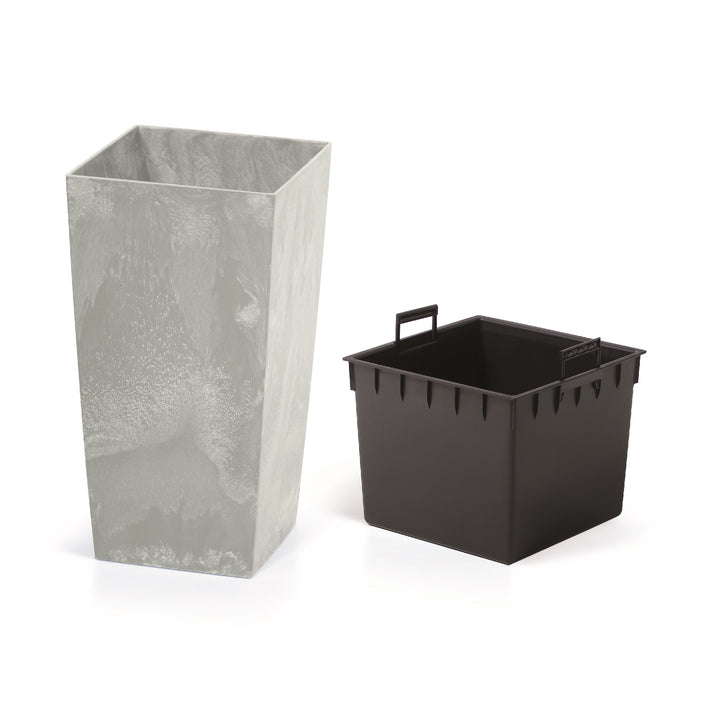 Blumentopf mit Einsatz Urbi Square Beton DURS400B-422U - Farbe und Muster imitieren Beton