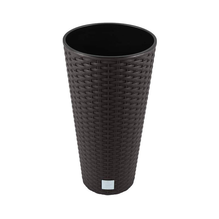 Blumentopf mit einem Beitrag Rato Tubus DRTUS250 umber Rattan Nachahmung