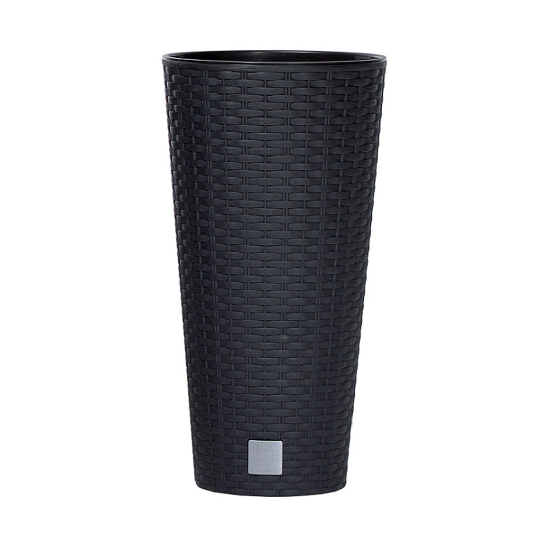 Blumentopf mit einem Beitrag Rato Tubus DRTUS300 Anthrazit Rattan Nachahmung