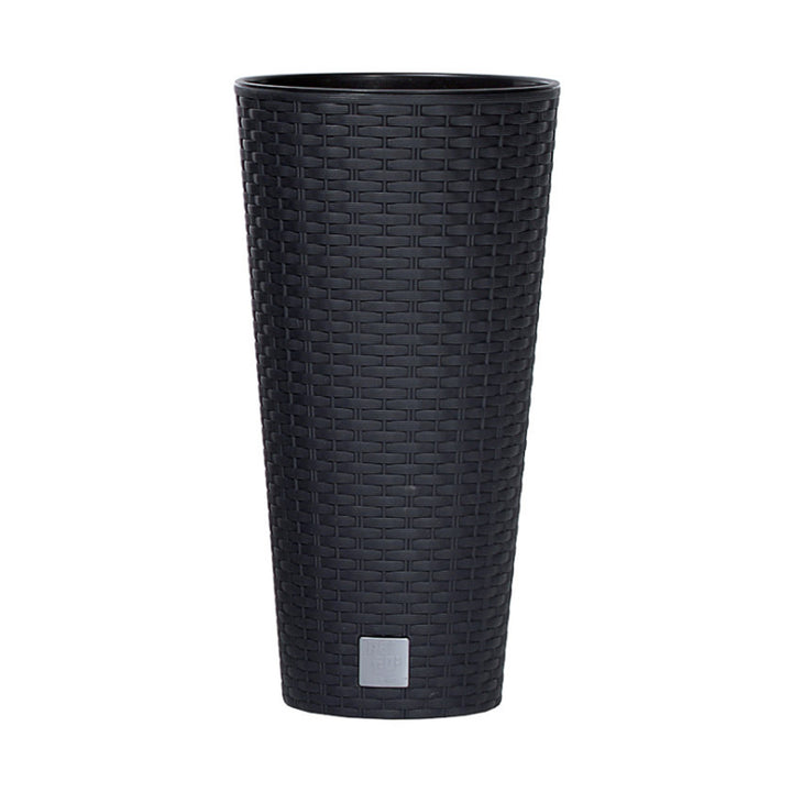 Blumentopf mit einem Beitrag Rato Tubus DRTUS300 Anthrazit Rattan Nachahmung