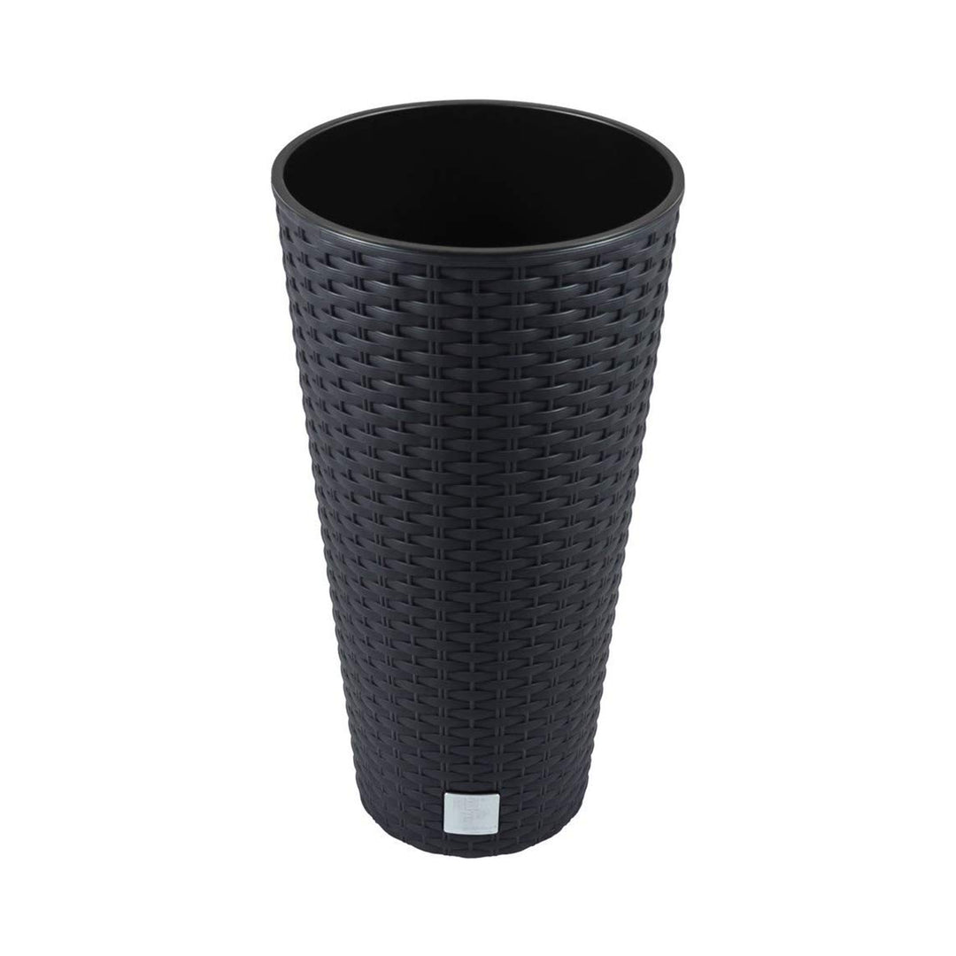 Blumentopf mit einem Beitrag Rato Tubus DRTUS300 Anthrazit Rattan Nachahmung
