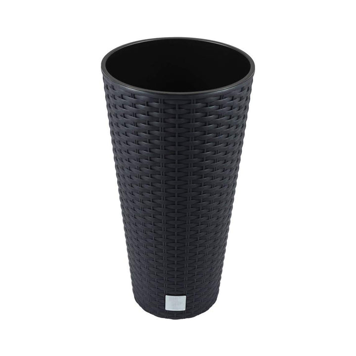 Blumentopf mit einem Beitrag Rato Tubus DRTUS300 Anthrazit Rattan Nachahmung