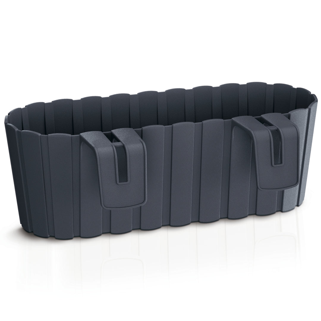 Boardee Hook Blumenkasten Balkonkasten Blumentopf Pflanzkasten 4,9L 383x212x130mm Anthrazit