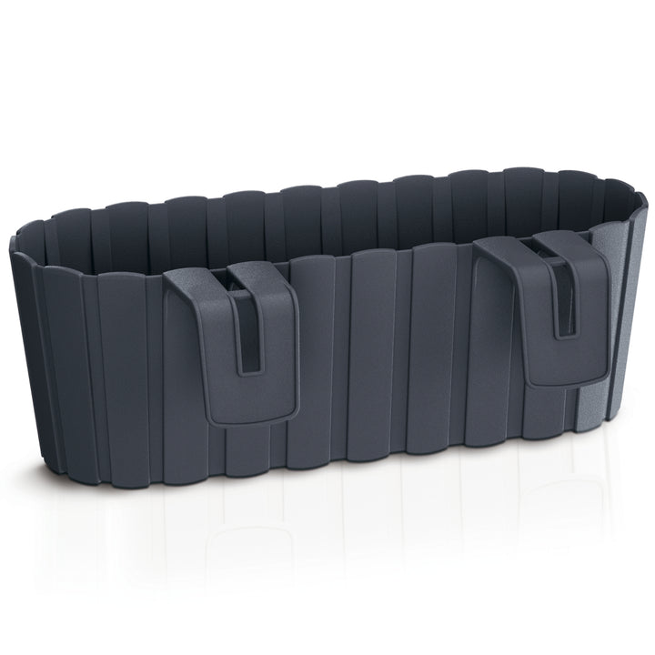 Boardee Hook Blumenkasten Balkonkasten Blumentopf Pflanzkasten 4,9L 383x212x130mm Anthrazit