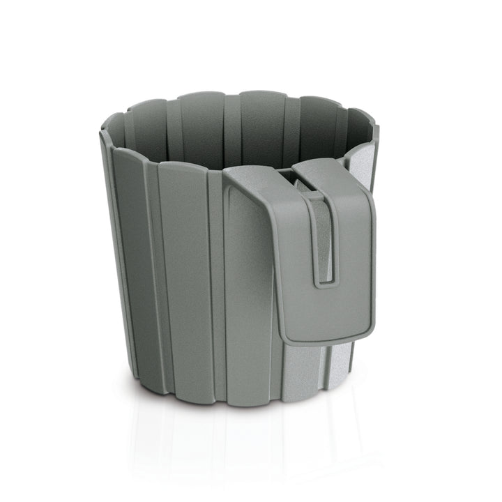 Boardee Hook Balkonblumentopf Balkonkasten Blumentopf Pflanzkübel (144x212x130mm, Grau)