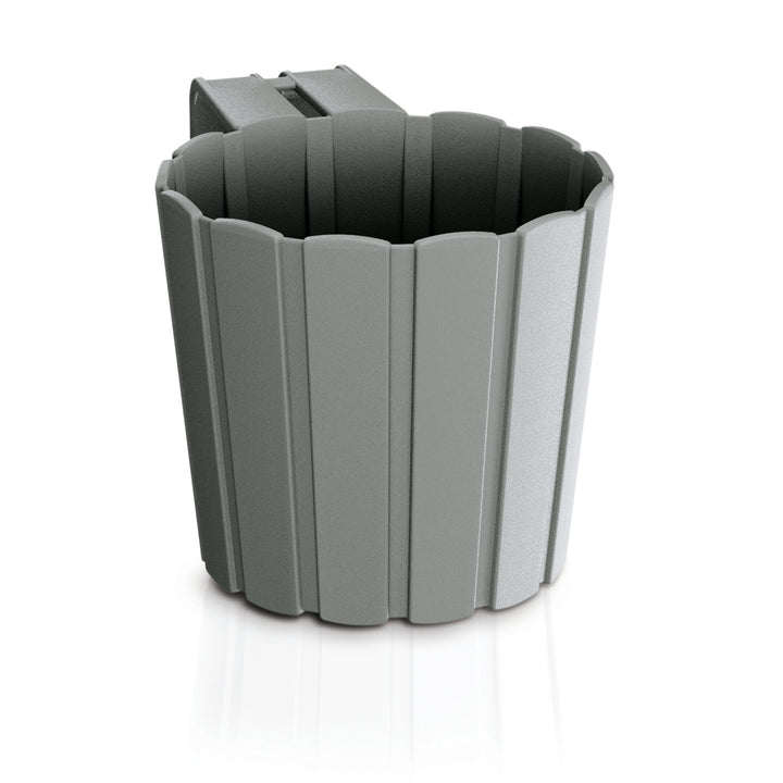 Boardee Hook Balkonblumentopf Balkonkasten Blumentopf Pflanzkübel (144x212x130mm, Grau)