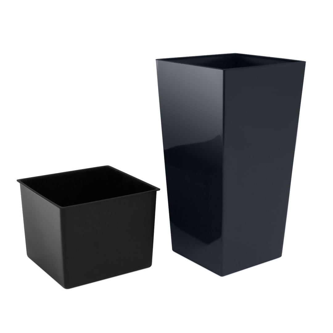 Blumentopf mit Einsatz Urbi Square DURS400-S433 - Anthrazitfarbe