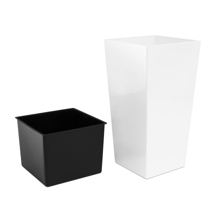 Blumentopf mit Einsatz Urbi Square DURS400-S449 - weiße Farbe