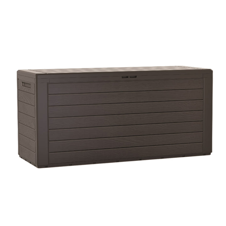 Woodebox Gartenbox Kissenbox Gartentruhe Verschließbar (280 Liter, Umbra)