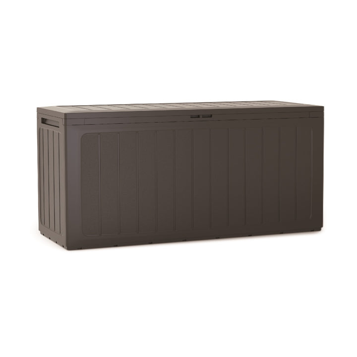 Boardebox Gartenbox Kissenbox Gartentruhe Verschließbar (280 Liter, Umbra)