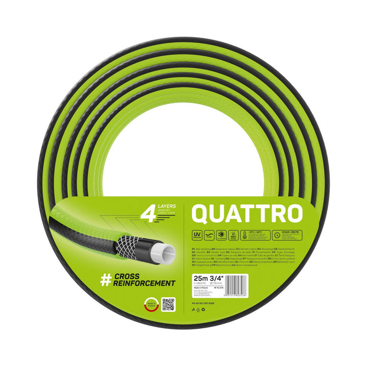 Cellfast Quattro 3/4" Gartenschlauch 25m 4 Schichten gekreuzt geflochten