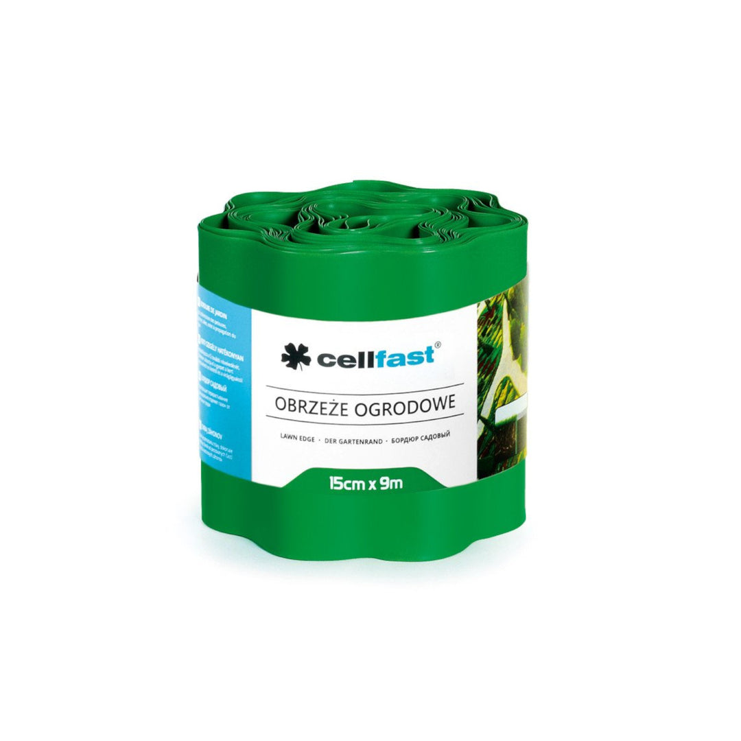 Garten gewellte Kante 15 cm x 9 m Cellfast grün