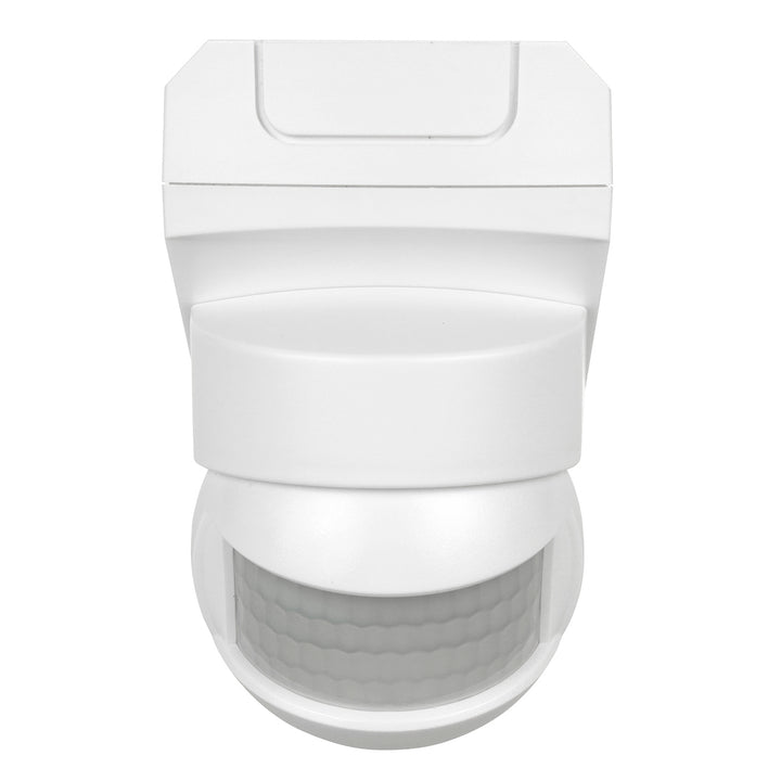 Infrarot-Bewegungssensor 180° + 360° Bewegungsmelder mit Dämmerungssensor bis 12m Reichweite IP54 (Weiß)