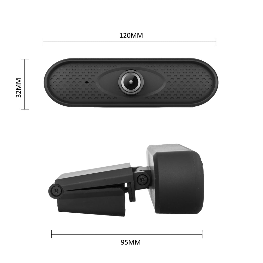 USB Webcam mit Mikrofon und Befestigungsclip Full HD 1080P Computer Kamera PC Home-Office 30fps 1,7m Kabel