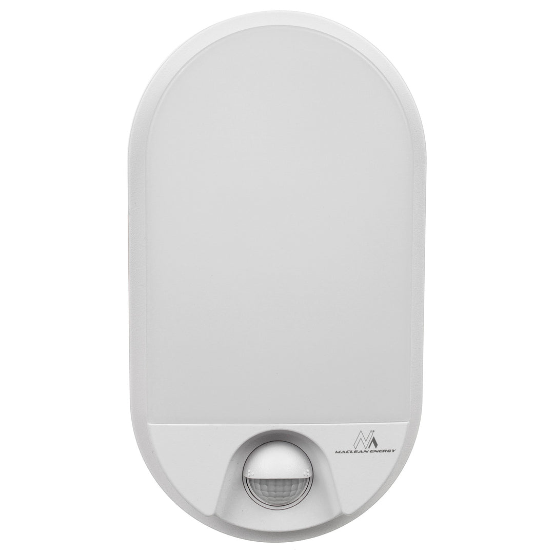 Maclean MCE340 LED-Lampe mit Infrarot-Bewegungssensor Wandleuchte Innen-/ Außenbeleuchtung 1100lm 15W IP54 Weiß
