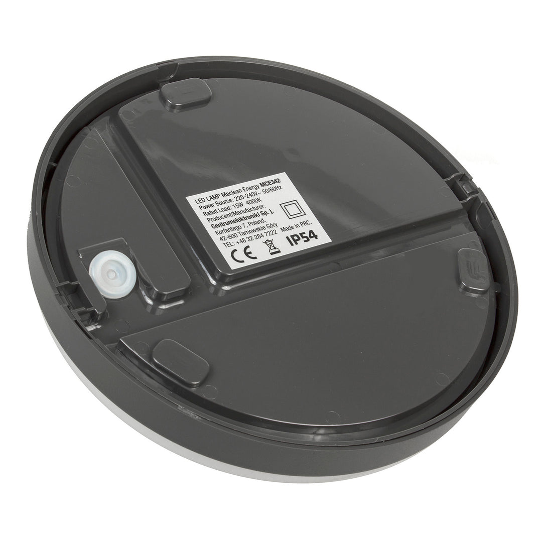 LED Wand- und Deckenleuchte Innen-/ Außenbeleuchtung 15W 1100LM IP54 4000K Neutralweiß (Grau, Rund)
