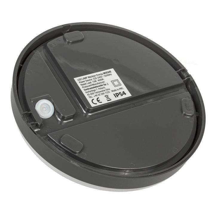 LED Wand- und Deckenleuchte Innen-/ Außenbeleuchtung 15W 1100LM IP54 4000K Neutralweiß (Grau, Rund)