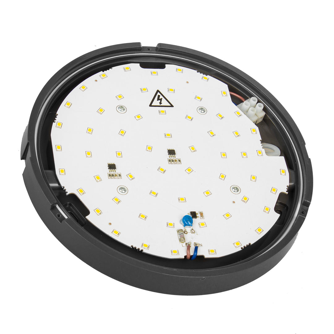 LED Wand- und Deckenleuchte Innen-/ Außenbeleuchtung 15W 1100LM IP54 4000K Neutralweiß (Grau, Rund)