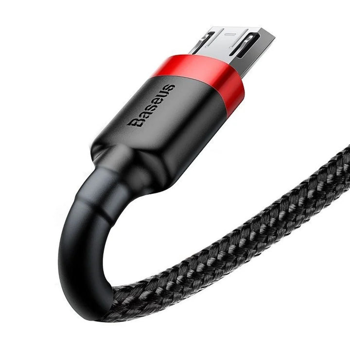 USB/MicroUSB-Kabel 2,0m QC3.0 2,4A (CAMKLF-C91) aus Nylongeflecht