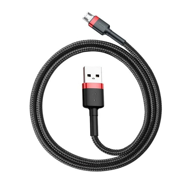 USB/MicroUSB-Kabel 2,0m QC3.0 2,4A (CAMKLF-C91) aus Nylongeflecht