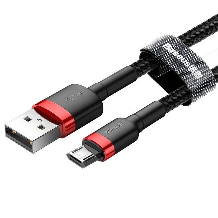 USB/MicroUSB-Kabel 2,0m QC3.0 2,4A (CAMKLF-C91) aus Nylongeflecht