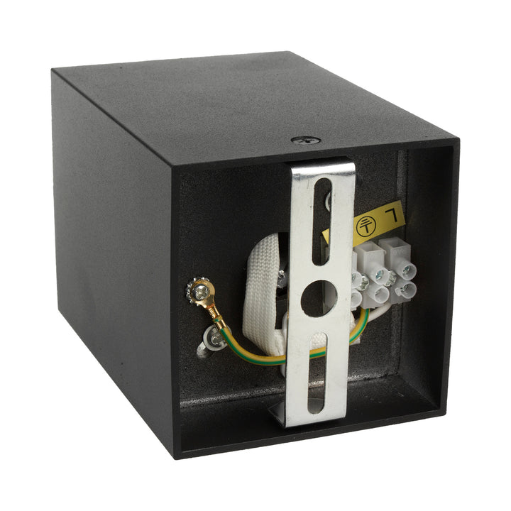 Deckenaufbauleuchte mit GU10 Fassung für LED & Halogen Leuchtmittel bis 40W Aufputz Schwenkbar Aluminium (Schwarz, Eckig)
