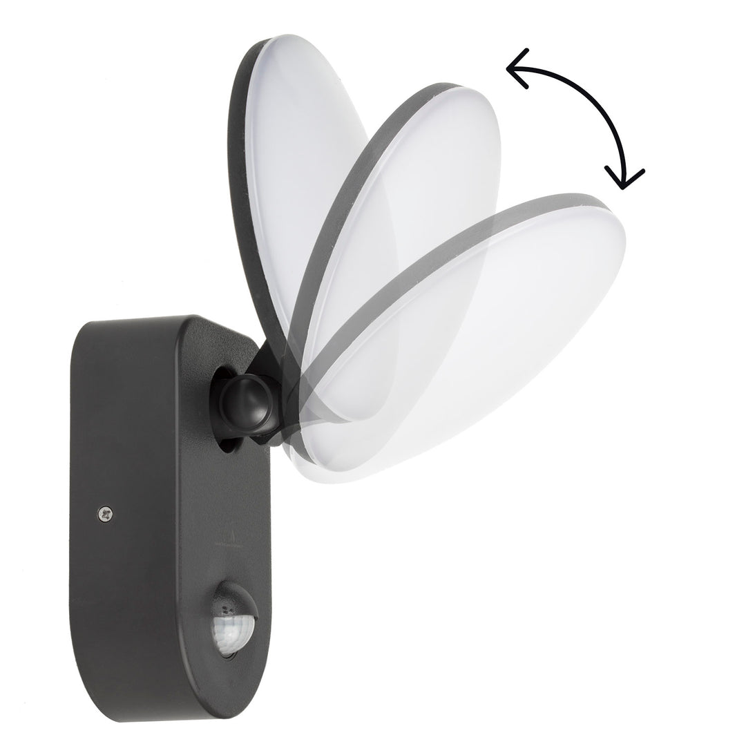 LED Wandlampe mit PIR Bewegungssensor Dämmerungssensor Außenwandleuchte Wandleuchte Innen-/ Außenbeleuchtung IP65 4000K Neutralweiß (15W (1100lm))