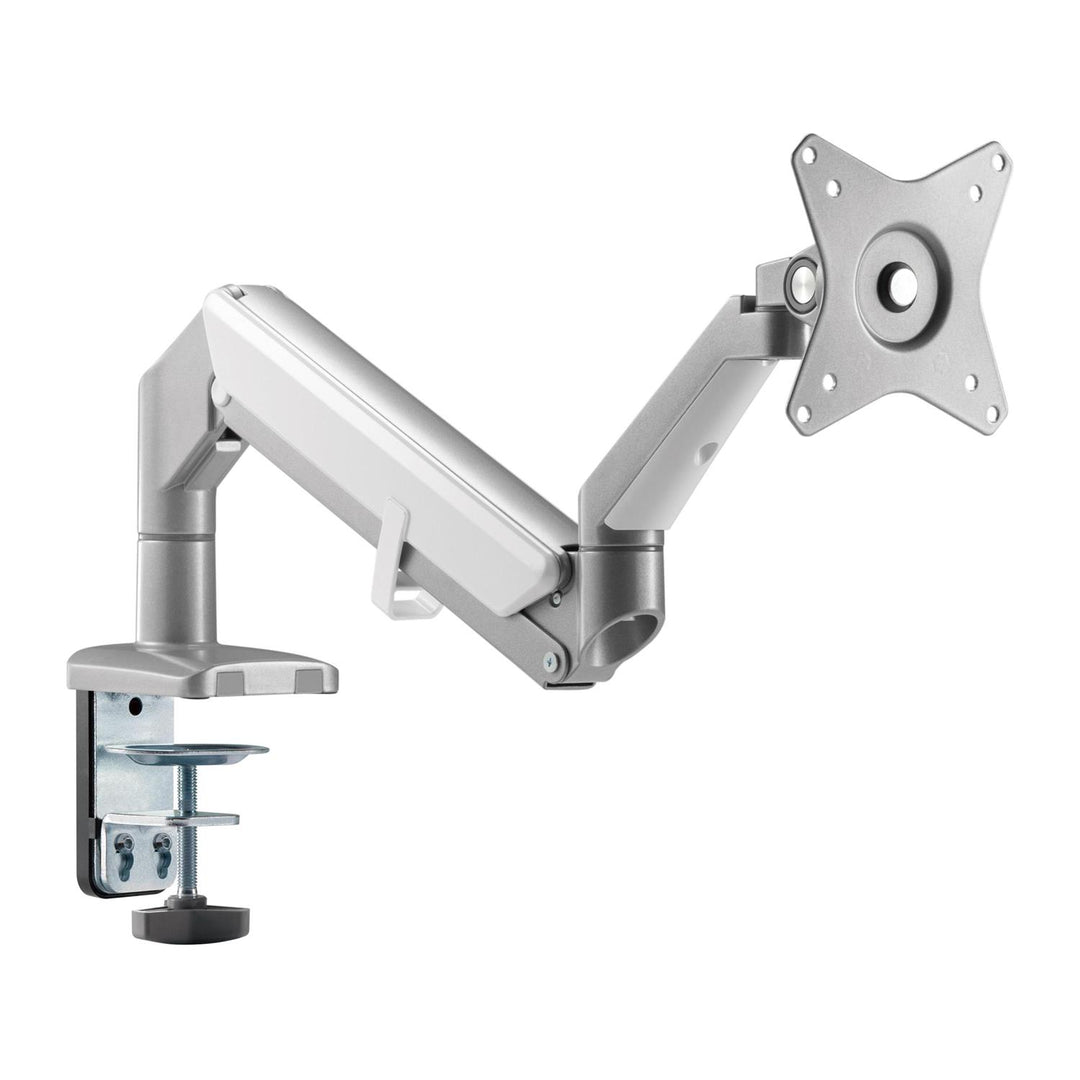 Monitorhalterung mit Gasfeder Tischhalterung Monitorarm Schwenkbar Neigbar Drehbar 13"-32" bis 9kg VESA 75x75 100x100 (Grau)