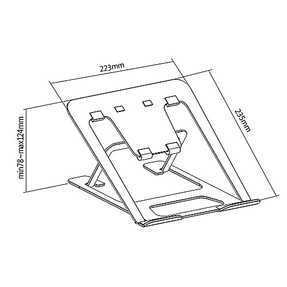 Klappbarer Laptop Ständer Stand Halterung für 11-15'' Zoll Laptops Notebooks Aluminium