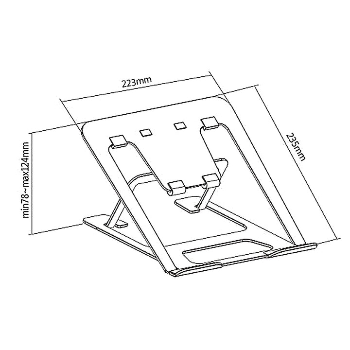 Klappbarer Laptop Ständer Stand Halterung für 11-15'' Zoll Laptops Notebooks Aluminium