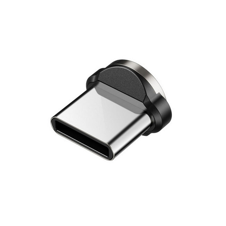Magnetisches USB-C-Kabel 1 m, abgewinkelt, Maclean Energy MCE474, schwarz, unterstützt Fast Charging 9 V/2 A, 5 V/3 A, Nylonummantelung