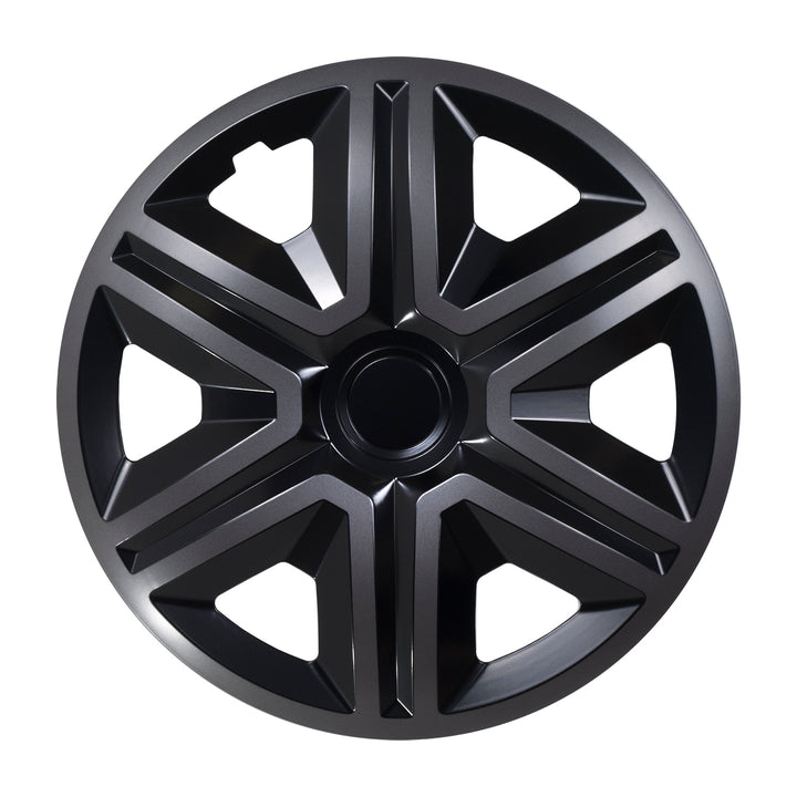Action 4 x Universal Radzierblenden Radkappen Satz 4er Set Auto KFZ Zoll (Graphit-schwarz, 14")