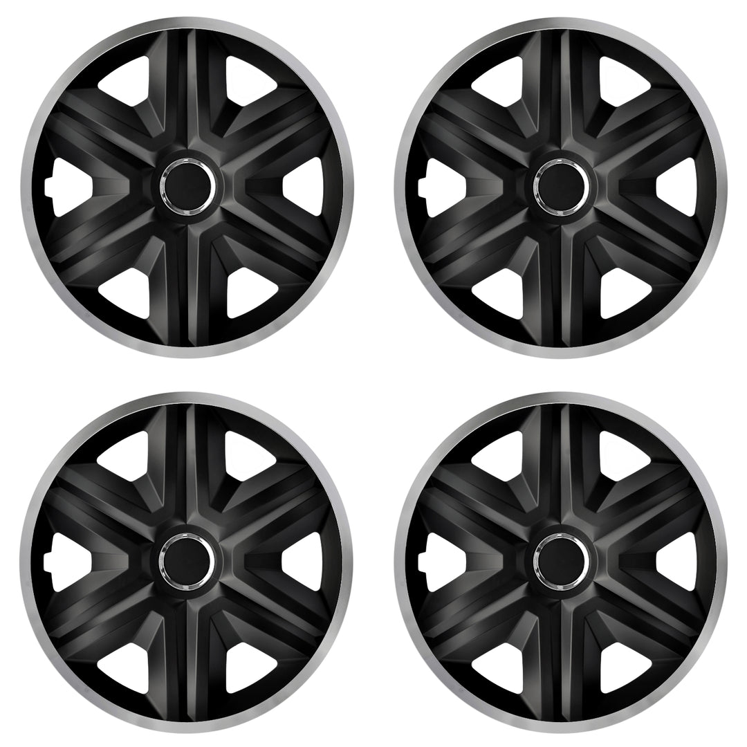 Radkappen 16 "NRM FAST LUX SILBER silber-schwarz 4Stück