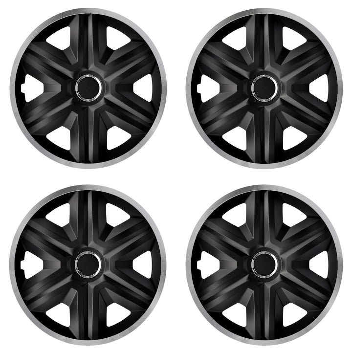 Radkappen 16 "NRM FAST LUX SILBER silber-schwarz 4Stück
