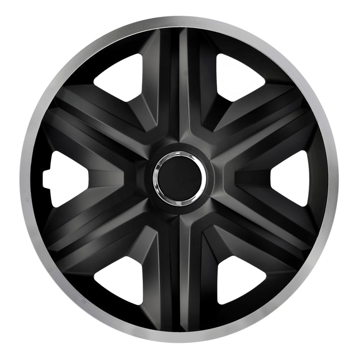 Radkappen 16 "NRM FAST LUX SILBER silber-schwarz 4Stück