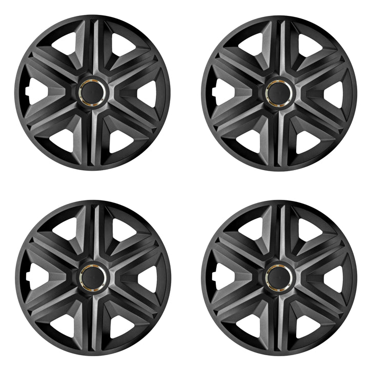 4X Universal Radkappen Radzierblenden Radblenden Auto KFZ 4 Stück (Graphit, 16")