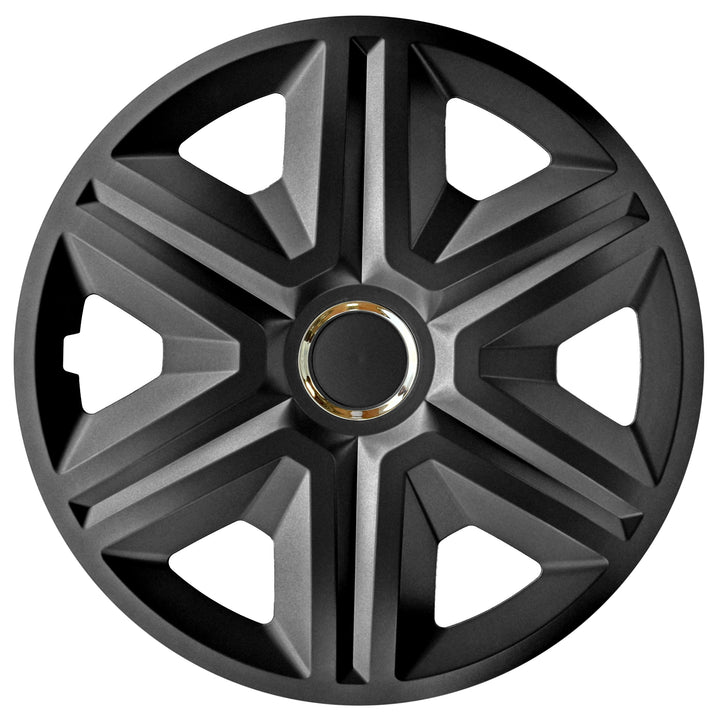 4X Universal Radkappen Radzierblenden Radblenden Auto KFZ 4 Stück (Graphit, 16")