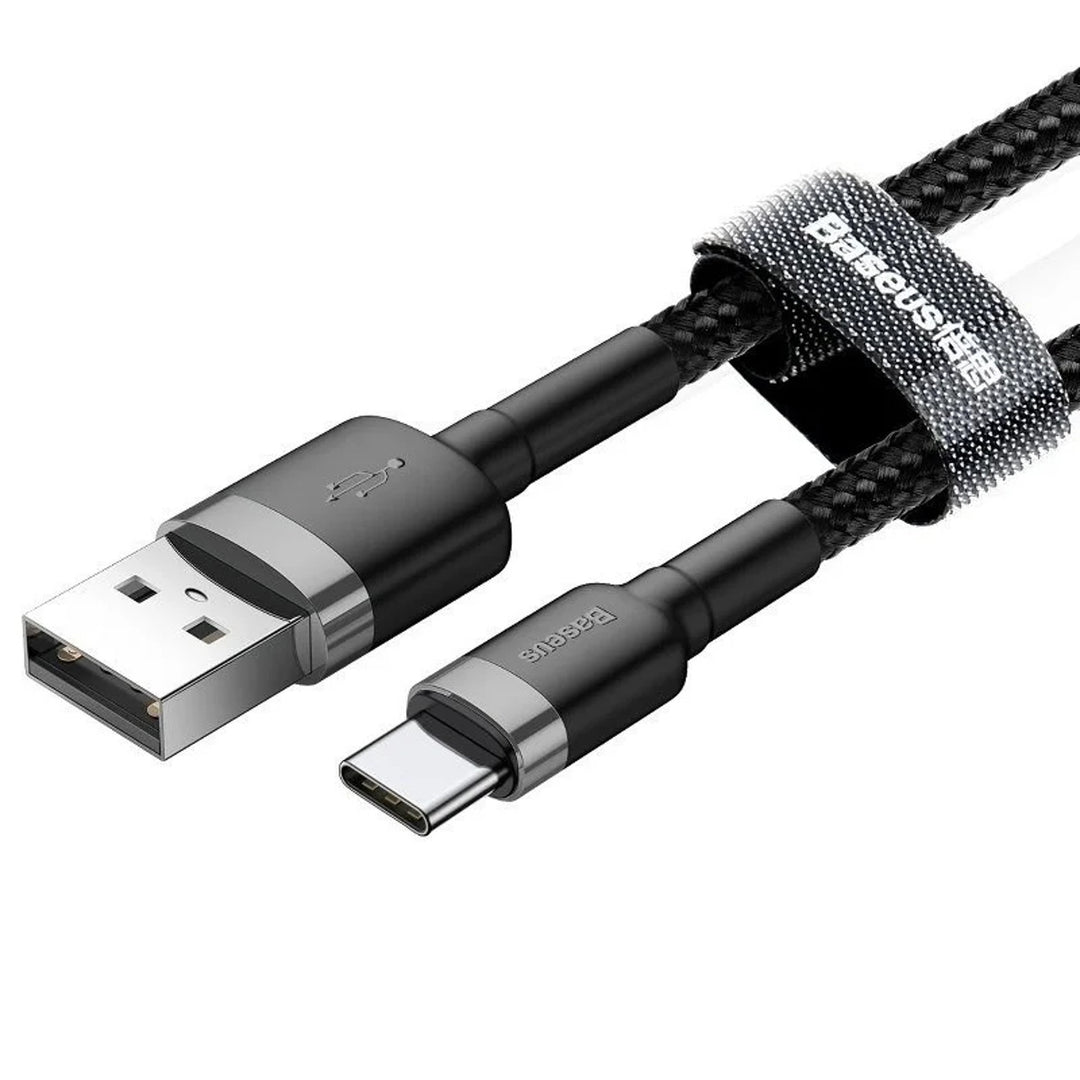 USB A Stecker - USB Typ-C Stecker 2m CATKLF-CG1 Grau+Schwarz BASEUS Kabel