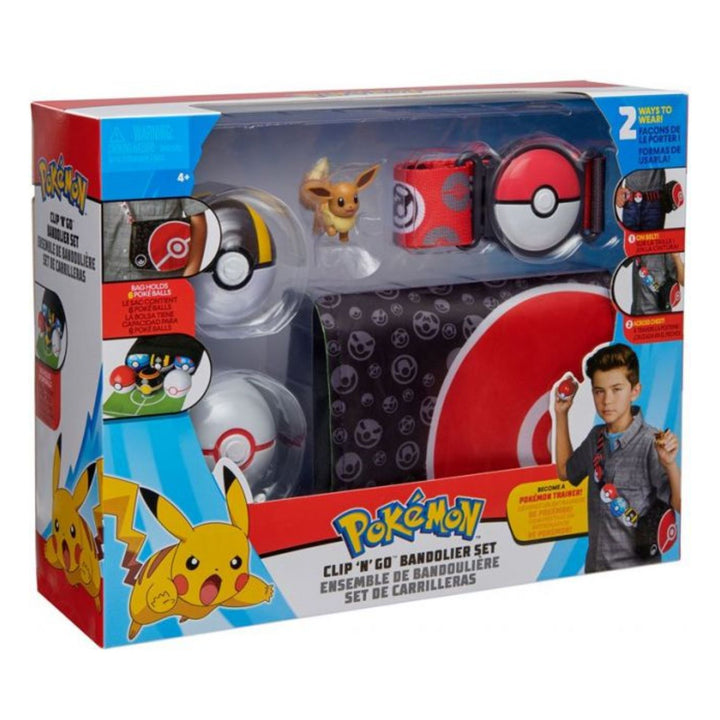 Pokemon Clip N Go Bandolier Set + Eevee Actionfigur Serie 1